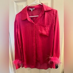 Fashion nova Barbie pink blouse